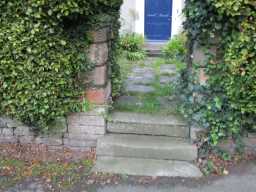Steps and associated wall at The Deanery, Durham Road, Lanchester October 2016